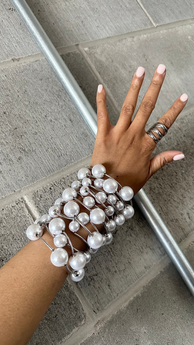 Pearl Ball Stack Bracelet Set | SelVon NYC