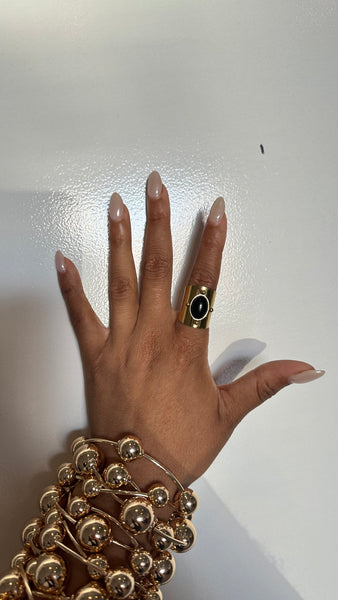 Onyx Cuff Ring