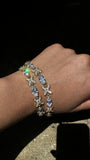 Cz flower bracelet