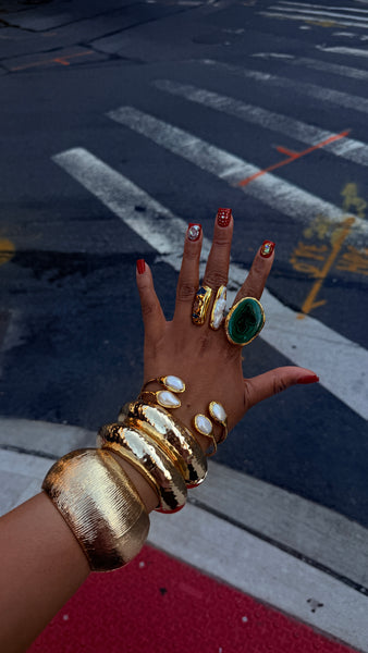 Malachite Statement Ring