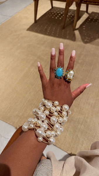 Seed Bead Pearl Balls