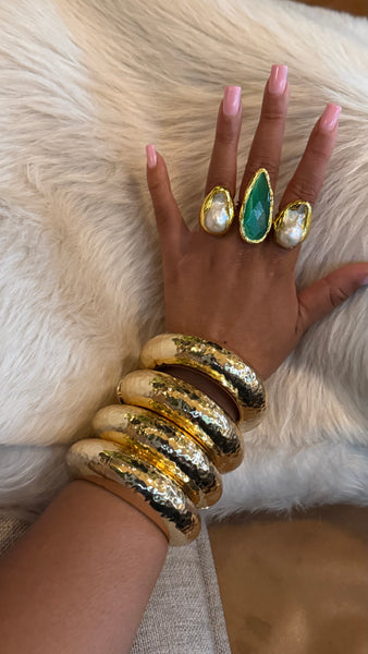 Hammered Dome Bangles