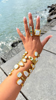 Pearl Square Ring x Pearl Stack