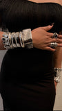 Silver Bangle Stack