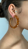 Simple Beaded Hoops